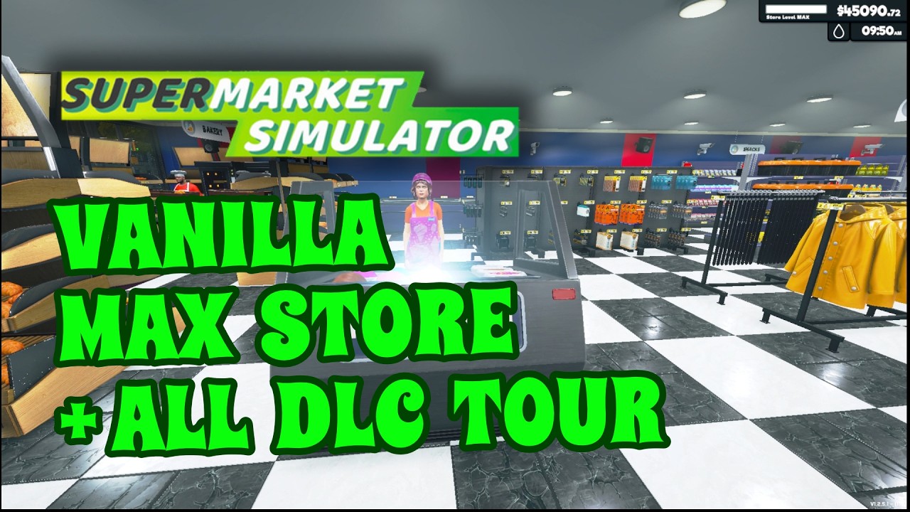 Supermarket Simulator Max Vanilla Store с дополнениями и DLC-контентом