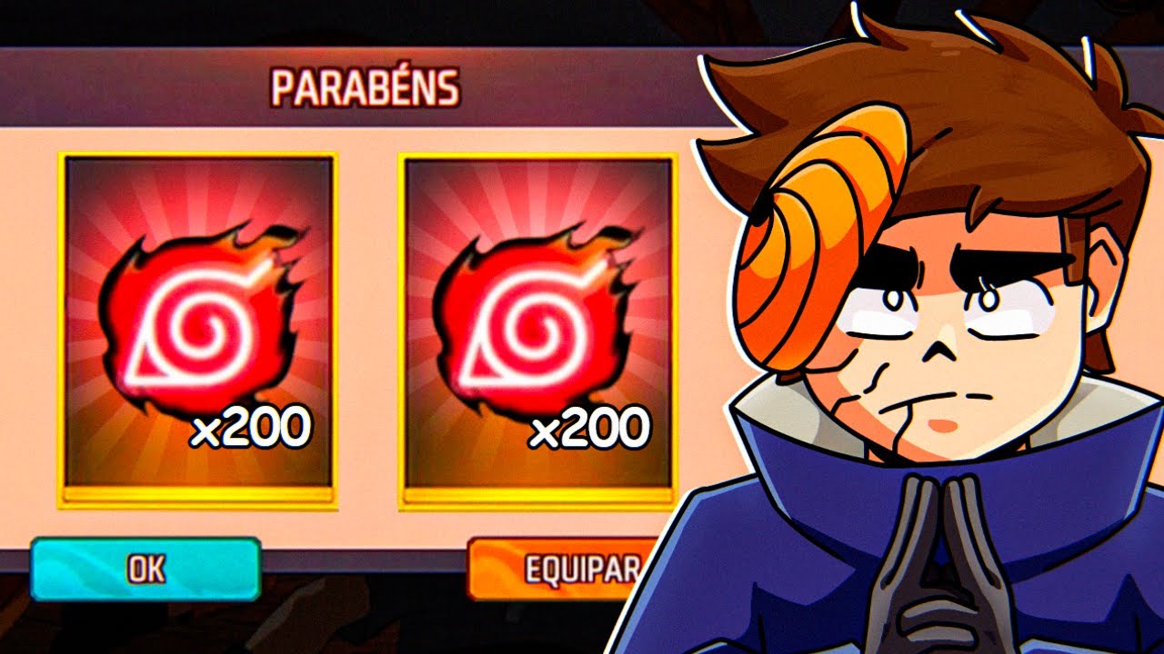 Fiz o MAIOR BUG do JOGO E CONSEGUI MUITOS TOKENS DE NARUTO no Free Fire