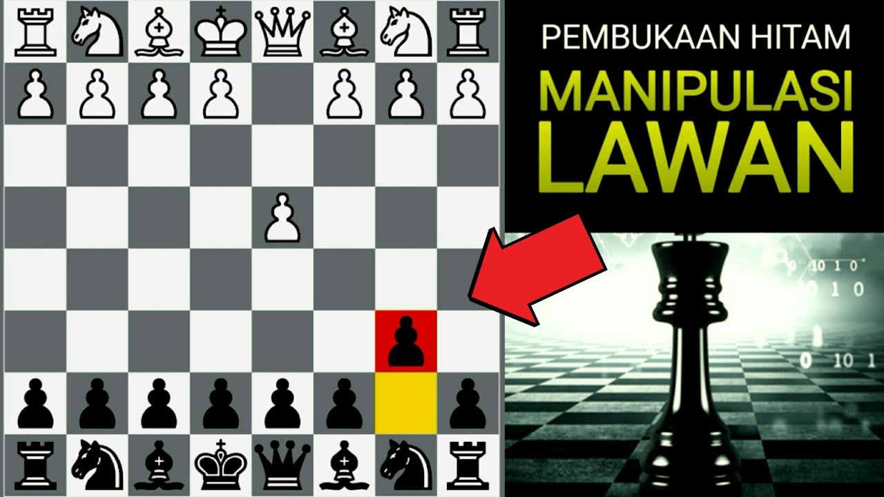 MANIPULASI LAWAN | Pembukaan catur hitam - Full trik & STRATEGI
