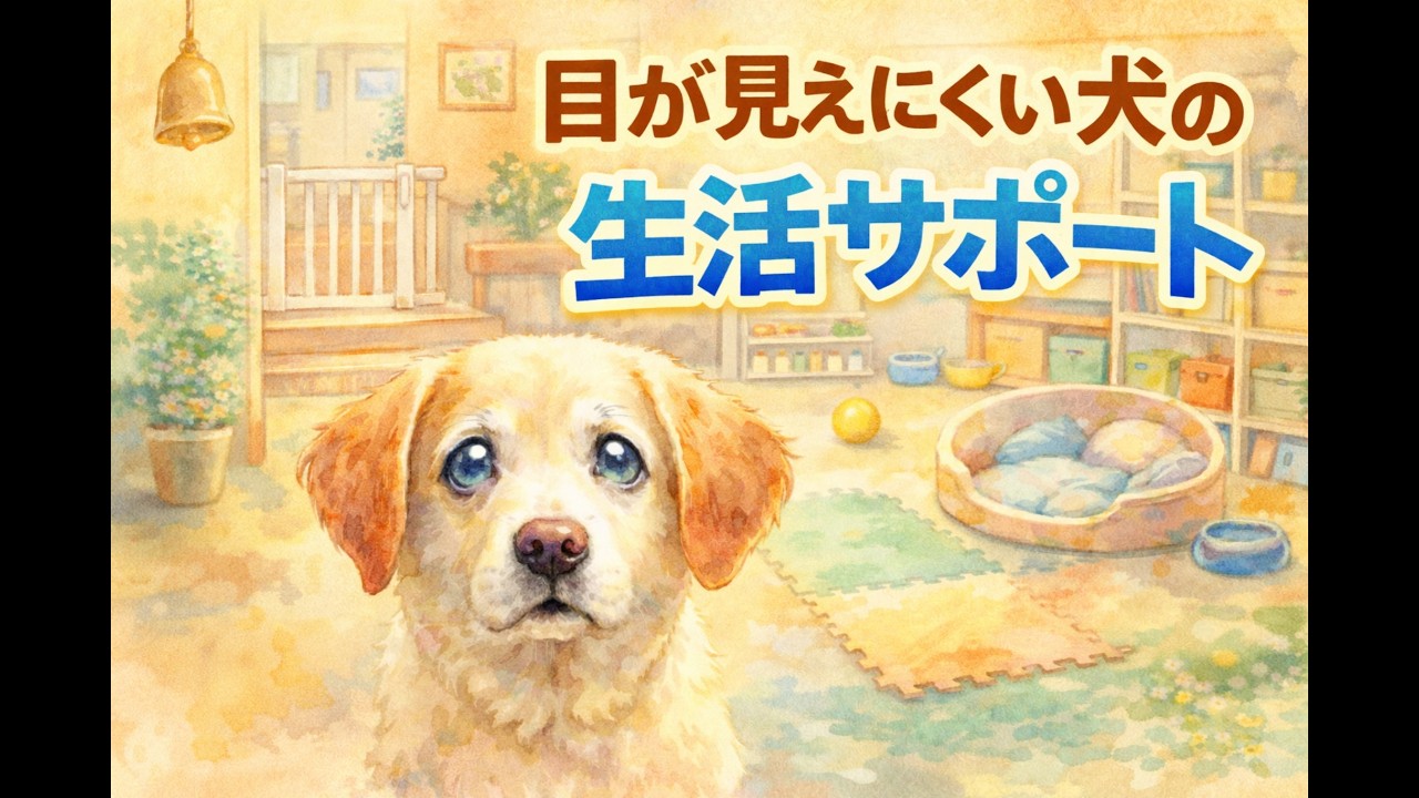 目が見えにくい犬の生活サポート