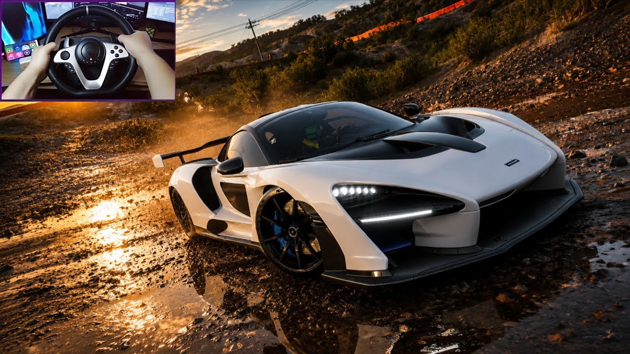 800HP McLaren Senna - Forza Horizon 5 (Genesis Seaborg 400 steering wheel) gameplay