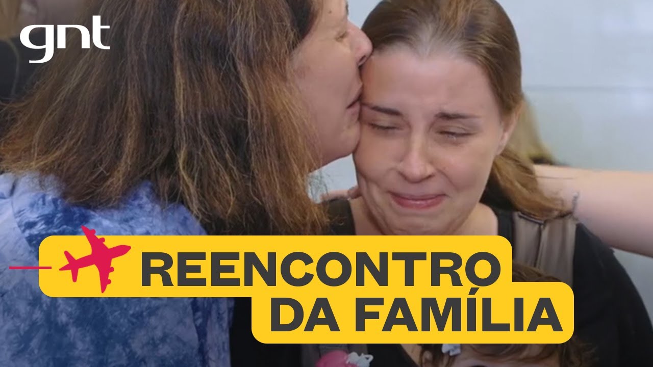 A espera ansiosa de uma família no aeroporto e o adeus de uma mãe e de irmãs | Chegadas e Partidas