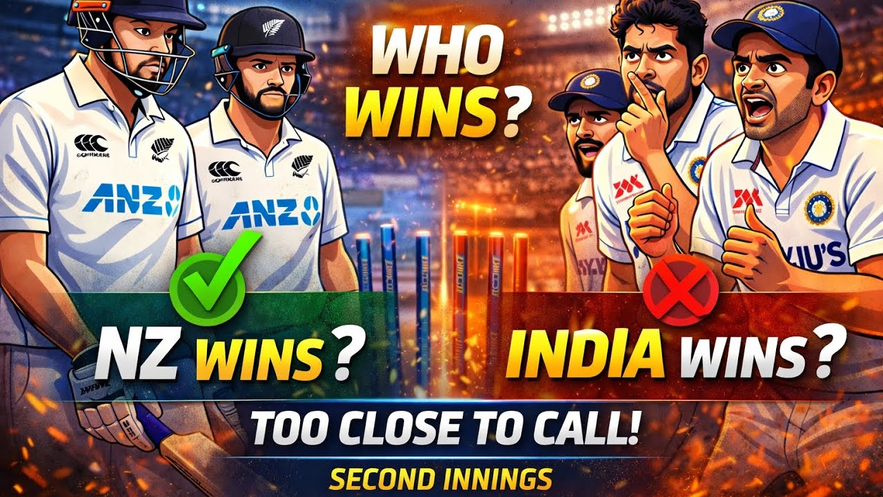 India or New Zealand? 🤯 | Second Innings Drama”