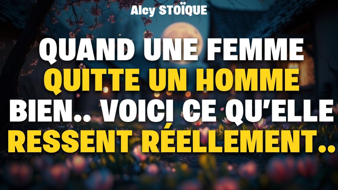 Quand une femme quitte un homme bien.. voici ce qu’elle ressent réellement|stoïcisme