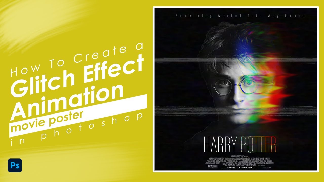 Glitch Animation Poster Design in Photoshop(Harry Potter)Photoshop Tutorials - #Glitch #photoshop#SP