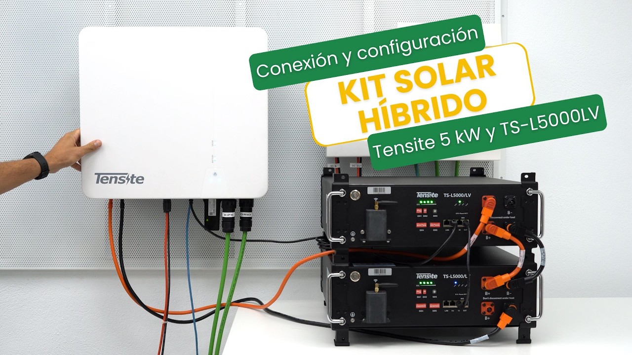 Kit Solar Híbrido Tensite Inversor 5kW y Baterías de litio TS-L5000/LV | 🛠Configuración con Backup