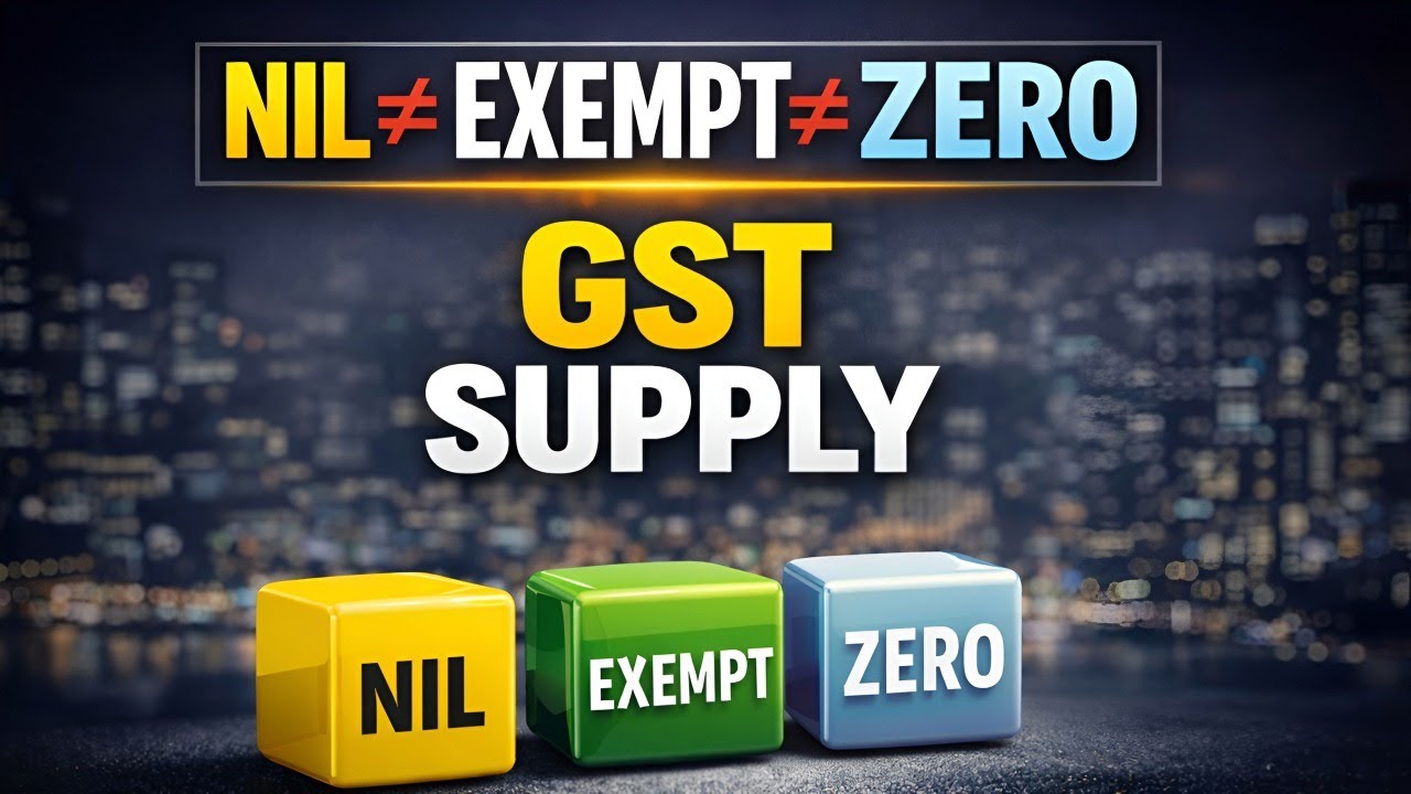 Nil Rated vs Exempted vs Zero Rated Supply Difference Every Business Must Know(Tamil) #gst