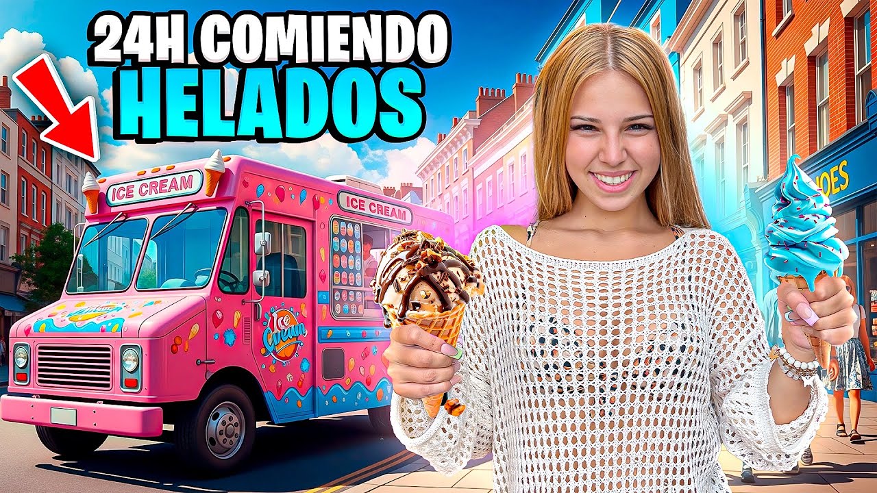 24 HORAS PROBANDO TODOS LOS HELADOS DEL RESORT / El mundo de Indy