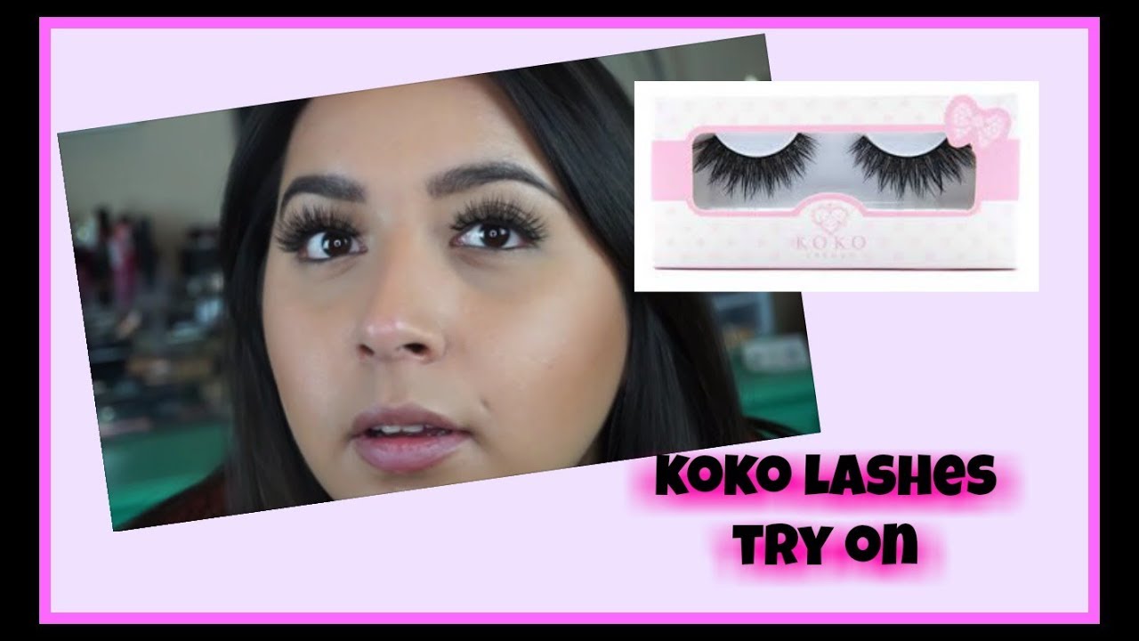 TRYING ON KOKO LASHES- RISQUE, QUEEN B, 9 TO 5 AND MADAME WISPY