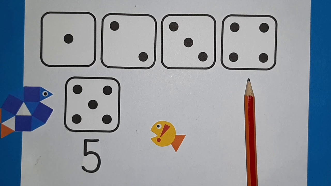 Weitere Zahlbilder bis 10 (Teil 3) / Würfelbilder / Mathe lernen / einfach üben