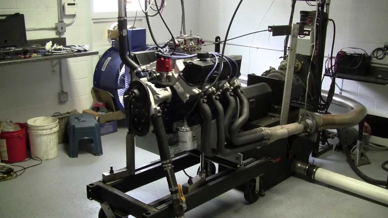 Ford 390 stroked to 445 cubes on the dyno - 531 horsepower
