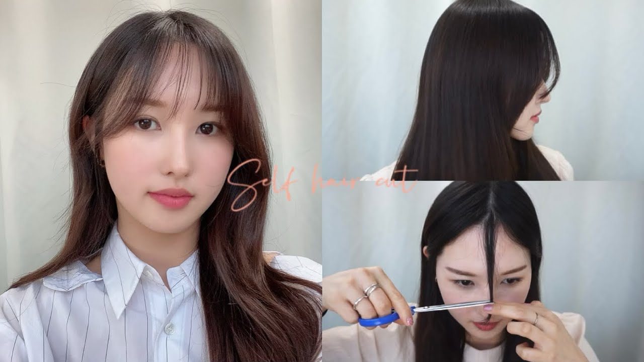 청담동미용실 JuA | 집에서 셀프 앞머리 자르는법,펜트하우스 심수련 앞머리