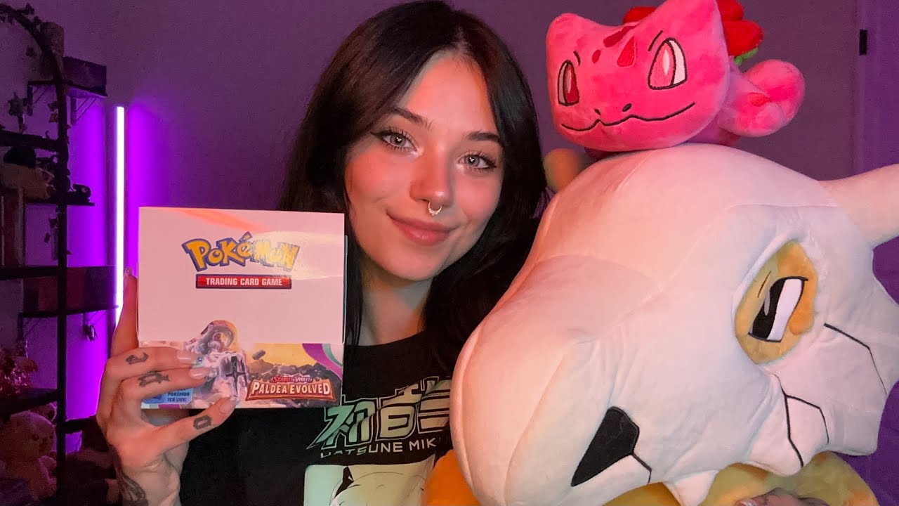 POKEMON SCARLET & VIOLET PALDEA EVOLVED BOOSTER BOX OPENING! (ASMR)