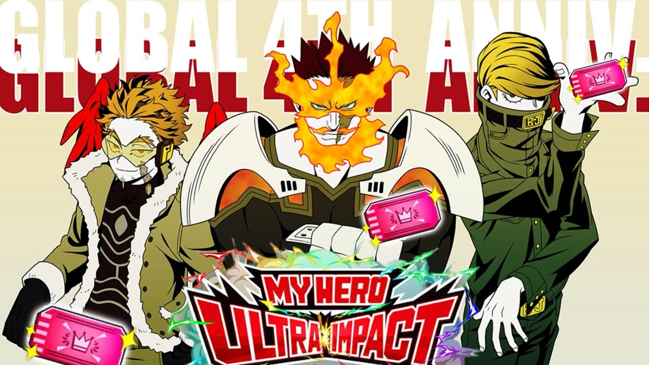 MY HERO ACADEMIA ULTRA IMPACT GLOBAL 4TH ANNIVERSARY RECRUIT TICKET SUMMONS THE URS ARE FLYING 