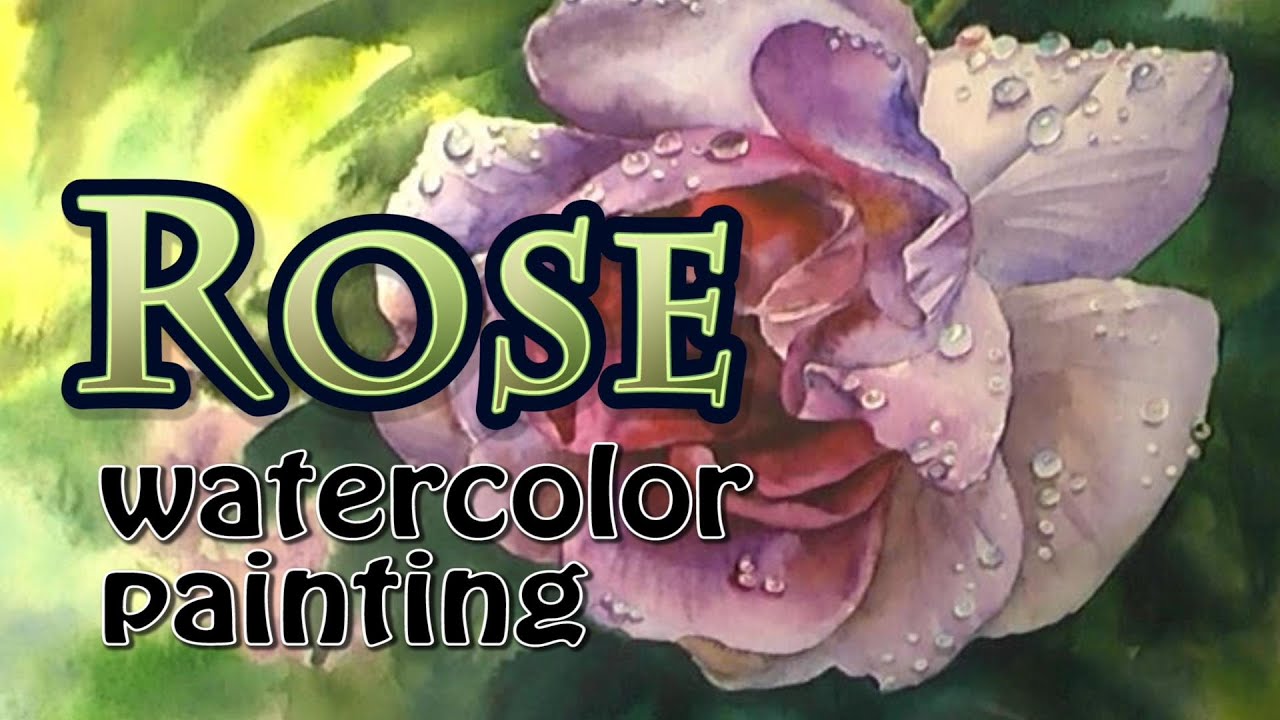 Rose, watercolor painting, Роза акварелью, irishkalia