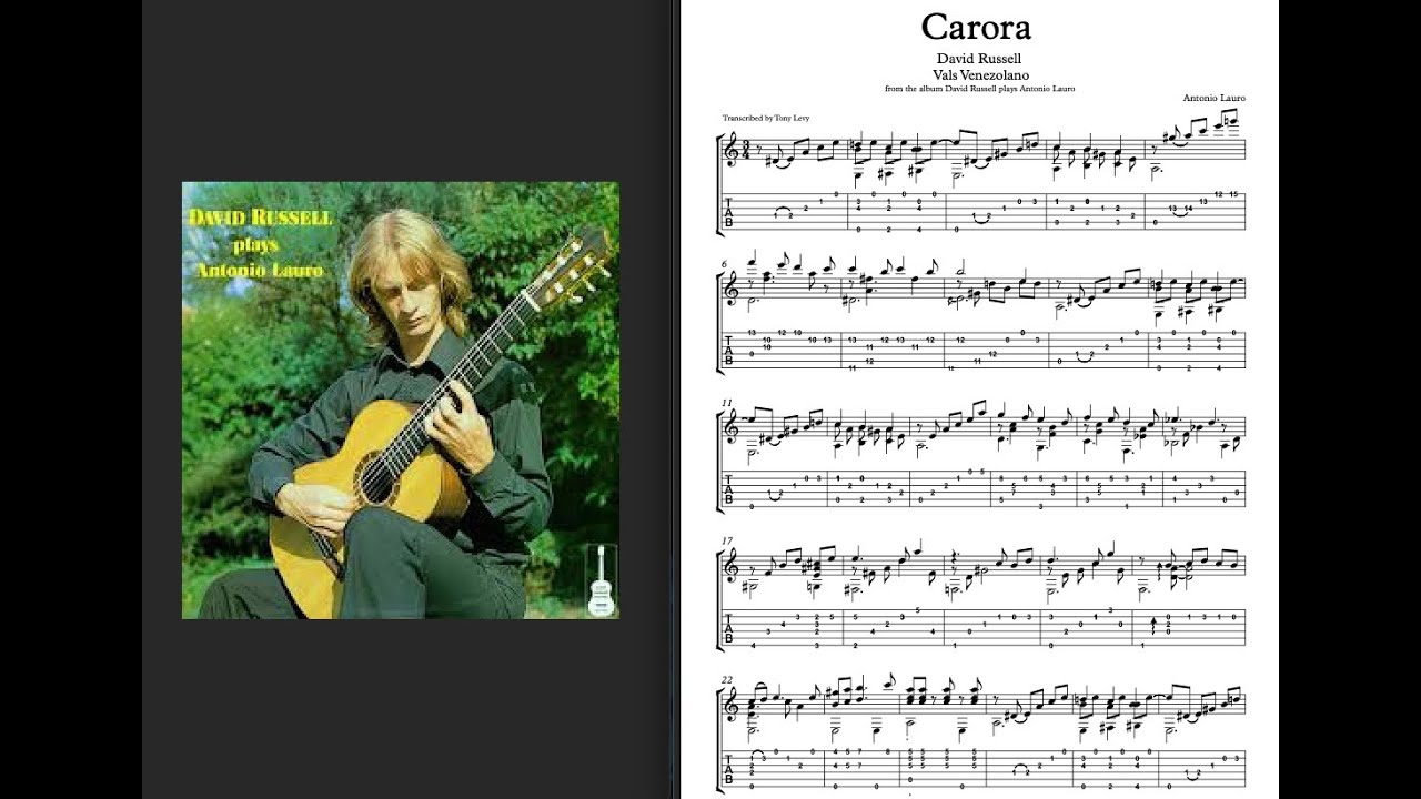 Valse Venezolano Carora Antonio Lauro - David Russell (Transcription)