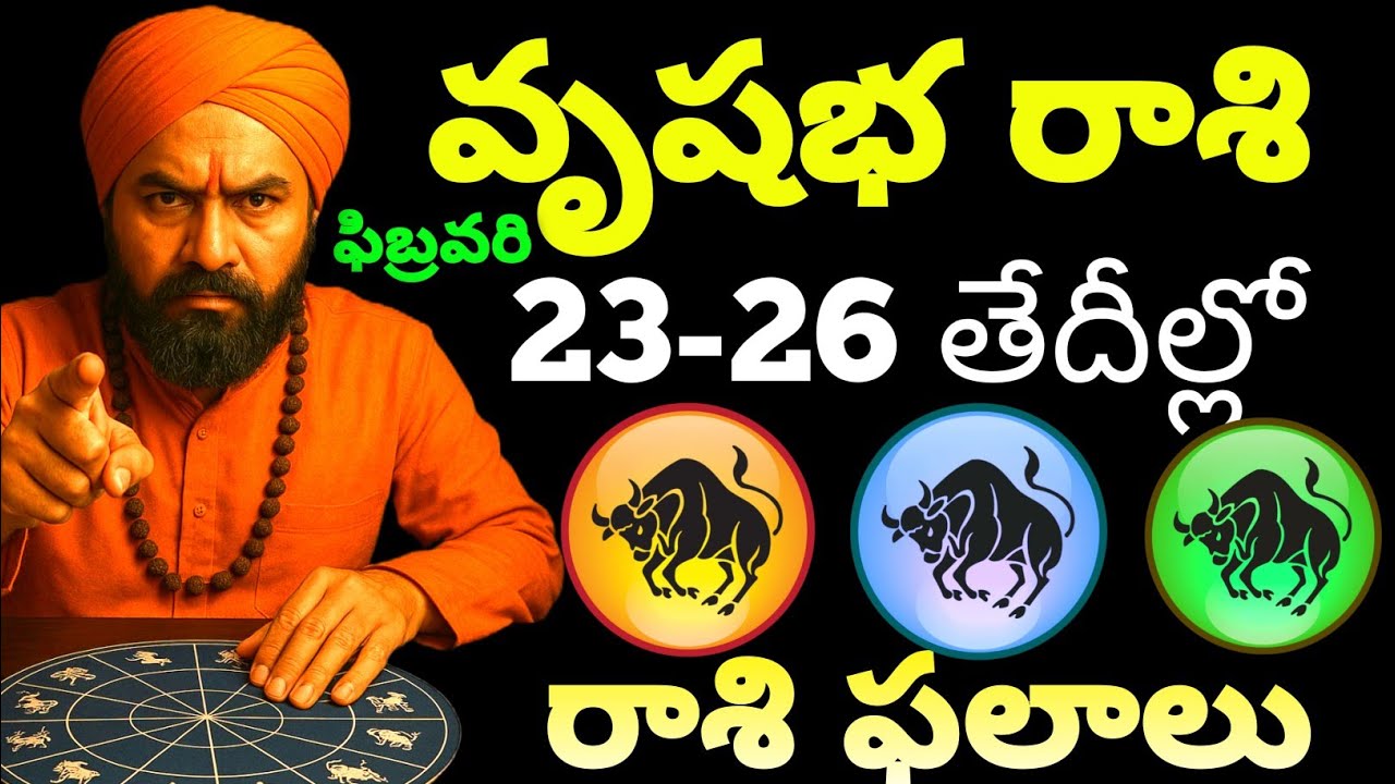 వృషభ రాశి ఫిబ్రవరి 23-26 తేదీల్లో వీరికి రాశి ఫలితాలు Horoscope for Taurus in February 