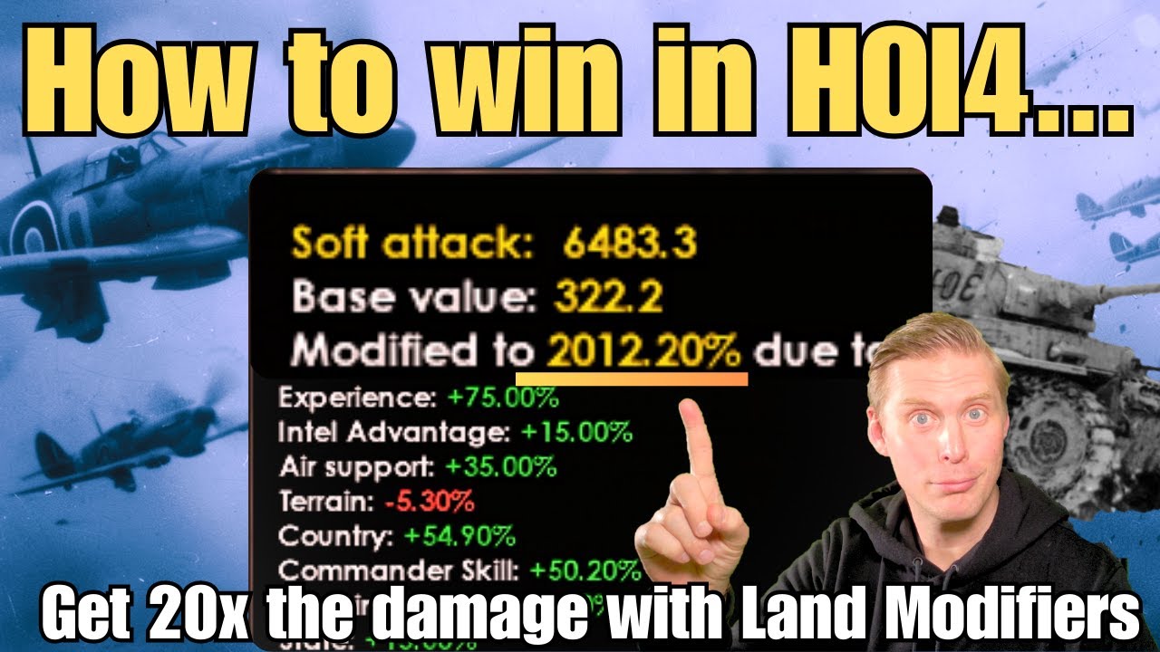How to Win Every Battle - Ultimate Attack Modifier Guide - HOI4 Guide requested by Tiger II Patreon