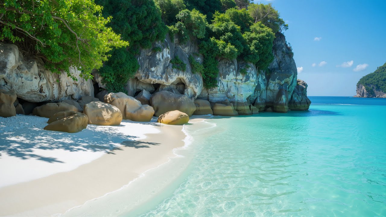 Soft Flute Music with Ocean Sounds 🌊 Music heals the heart and blood vessels 🏝