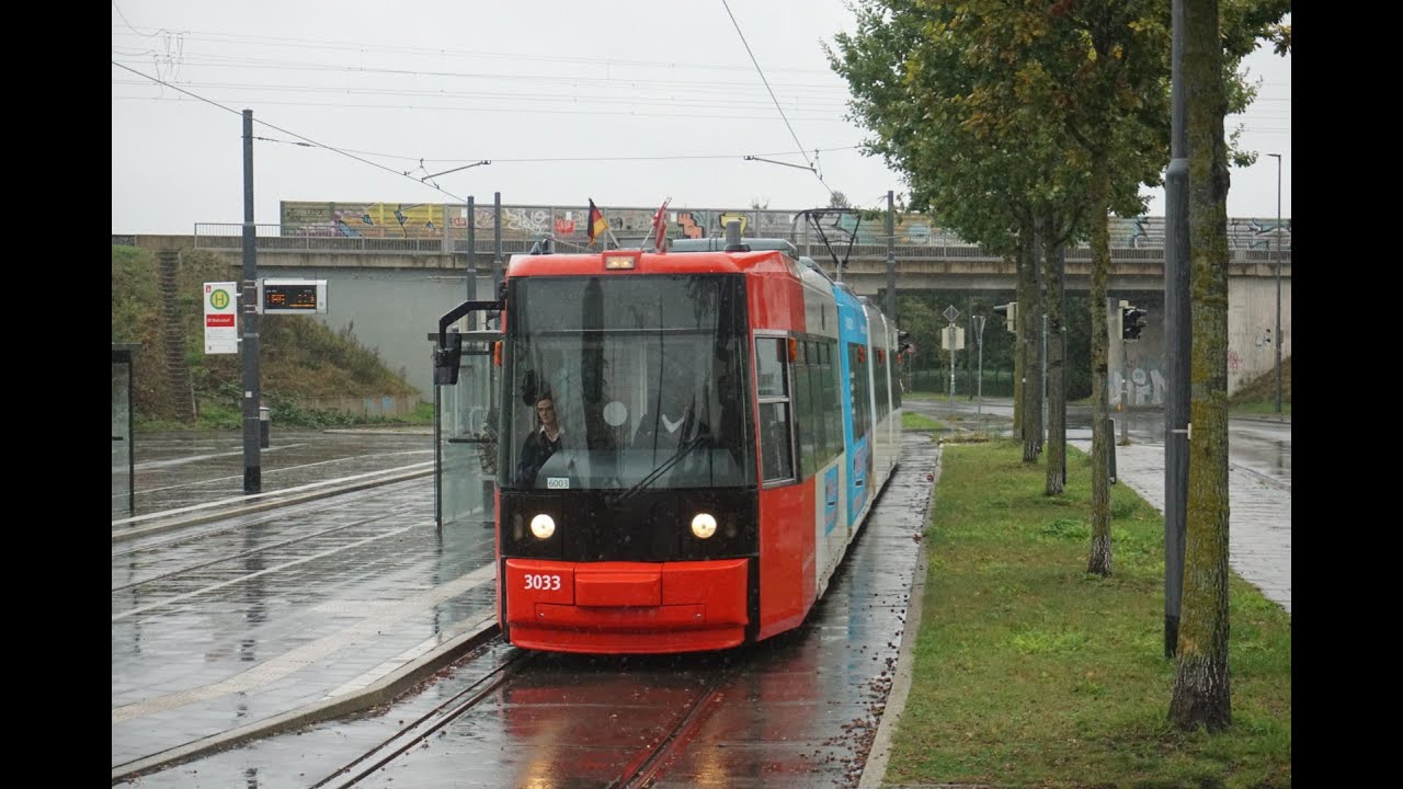 Mitfahrt im GT8N Tw 3033 über die Linie 1