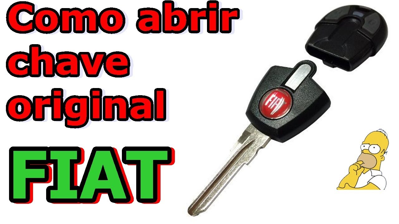 Como trocar bateria de chave original FIAT