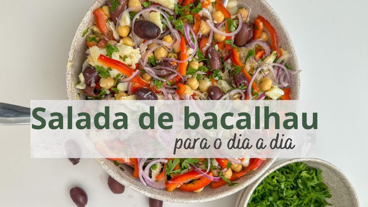 Salada de bacalhau com grão de bico | Por Mariana Talita
