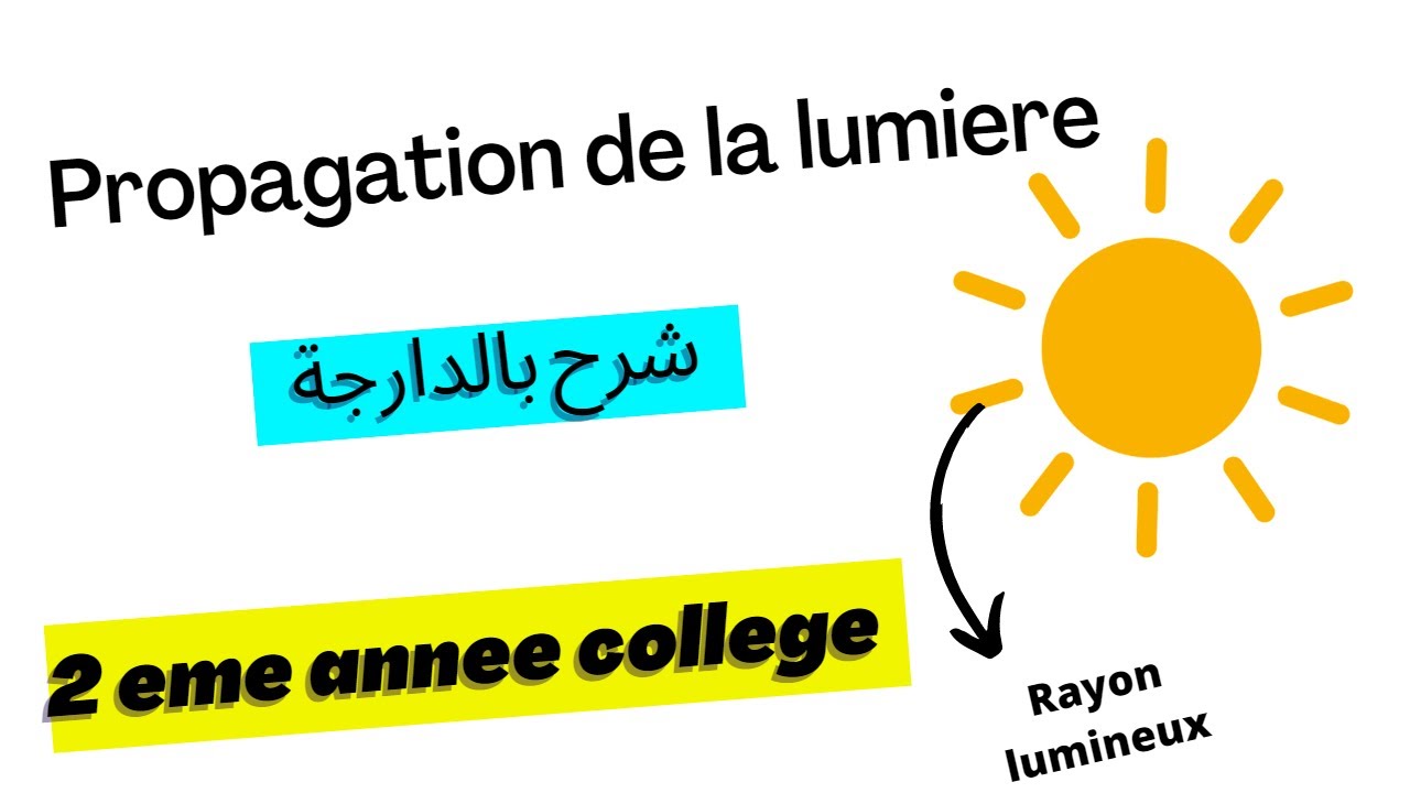 Propagation de la lumière - 2ème Année Collège ثانية إعدادي
