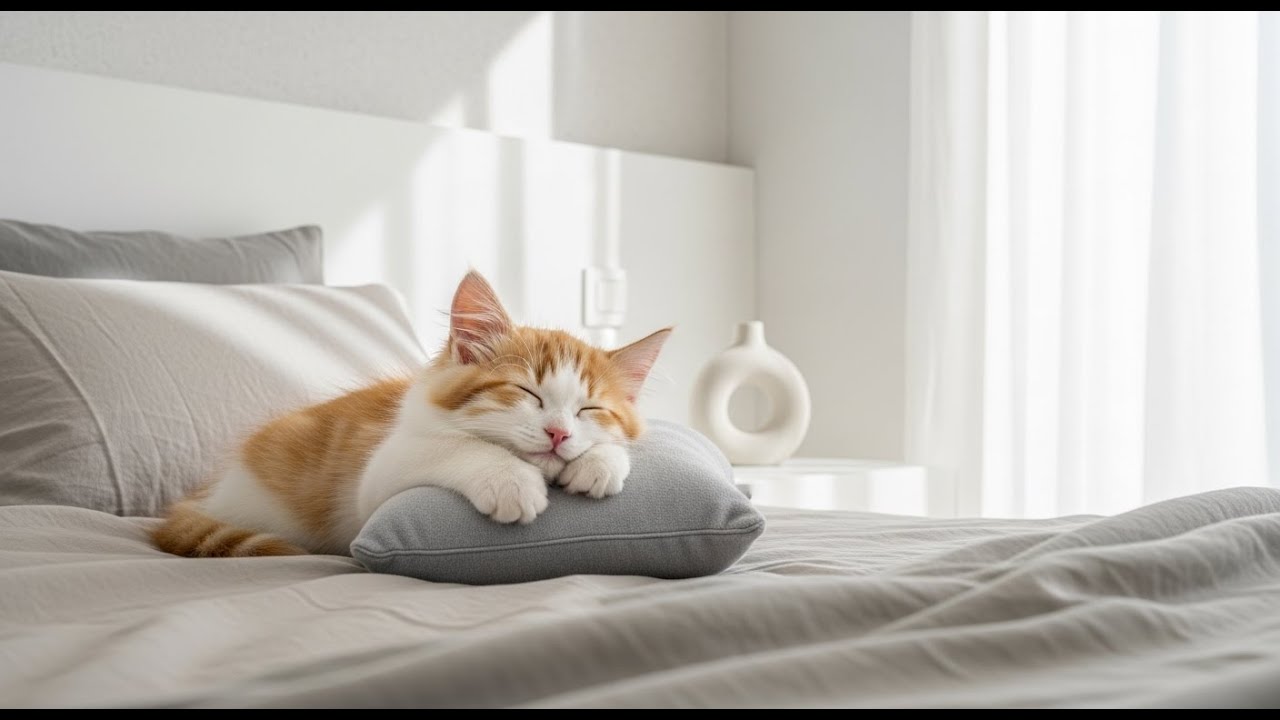 Deep Sleep Music for Cats 🐾 Separation Anxiety Relief | 4K Cozy Background