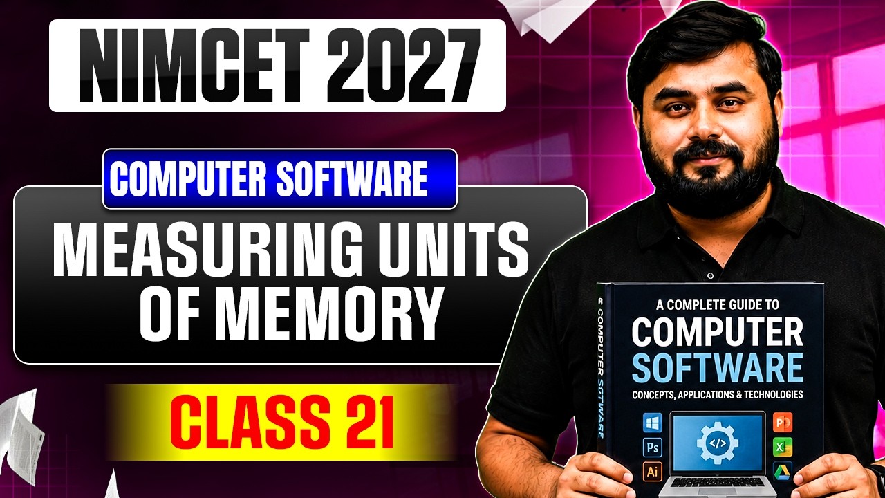 NIMCET 2027 Measuring Units of Memory | Computer Software | Class 21
