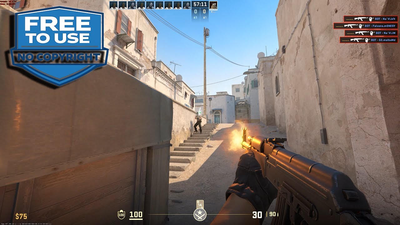 Counter Strike 2 – Dust 2 Pre-Fire Training | Free to Use Gameplay