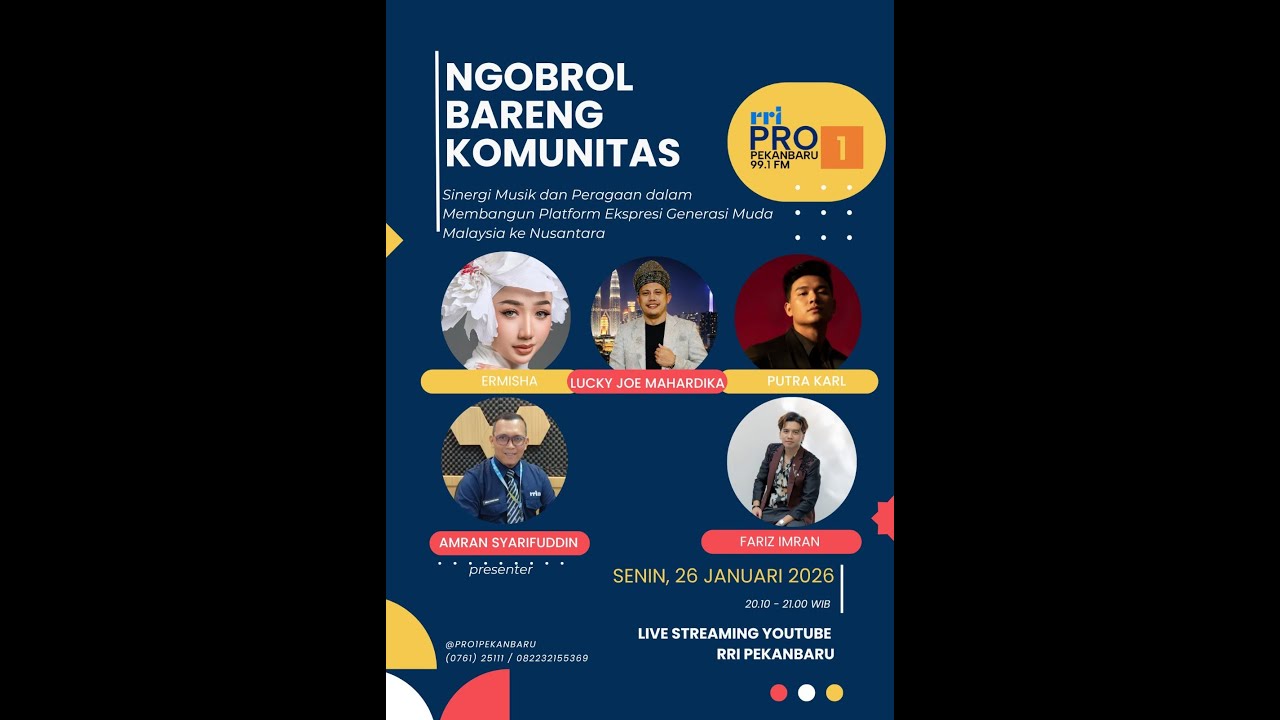 OBROLAN KOMUNITAS RRI PRO 1 PEKANBARU EDISI SENIN 26  JANUARI 2026
