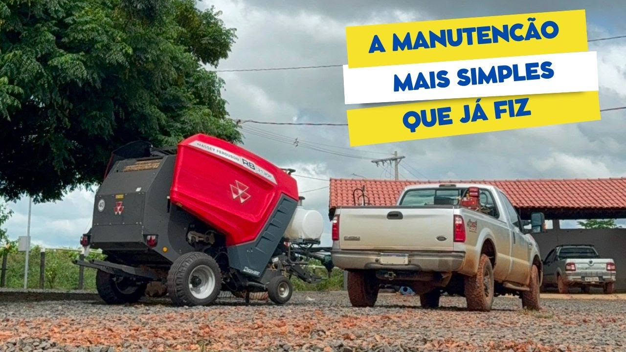 Revisando a enfardadora MF 3130F para continuar a produção de pré secado