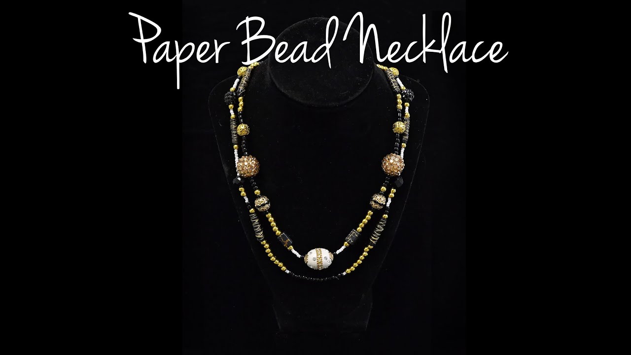 Paper Bead Necklace Tutorial