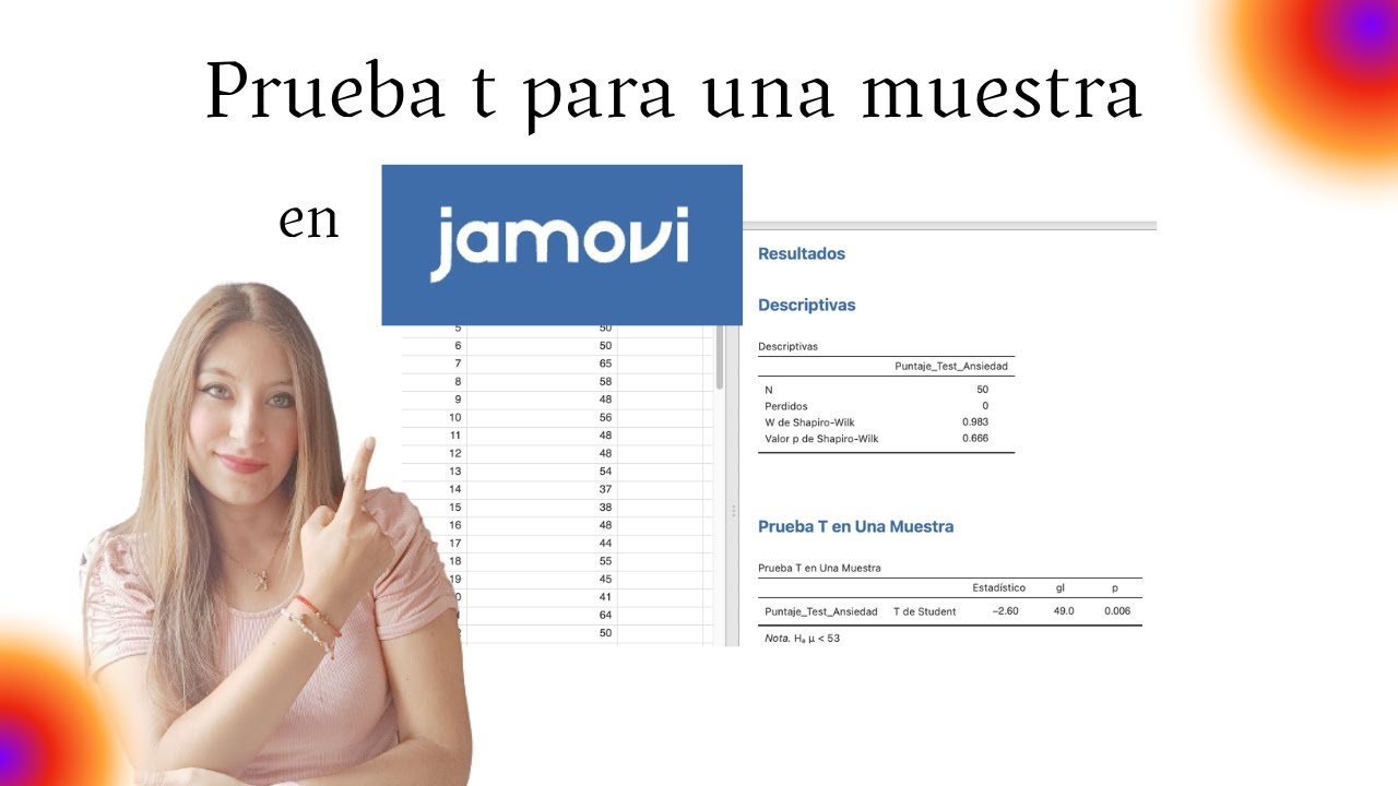 📊 PRUEBA t PARA UNA MUESTRA en JAMOVI | Paso a paso y f&aacute;cil 📊