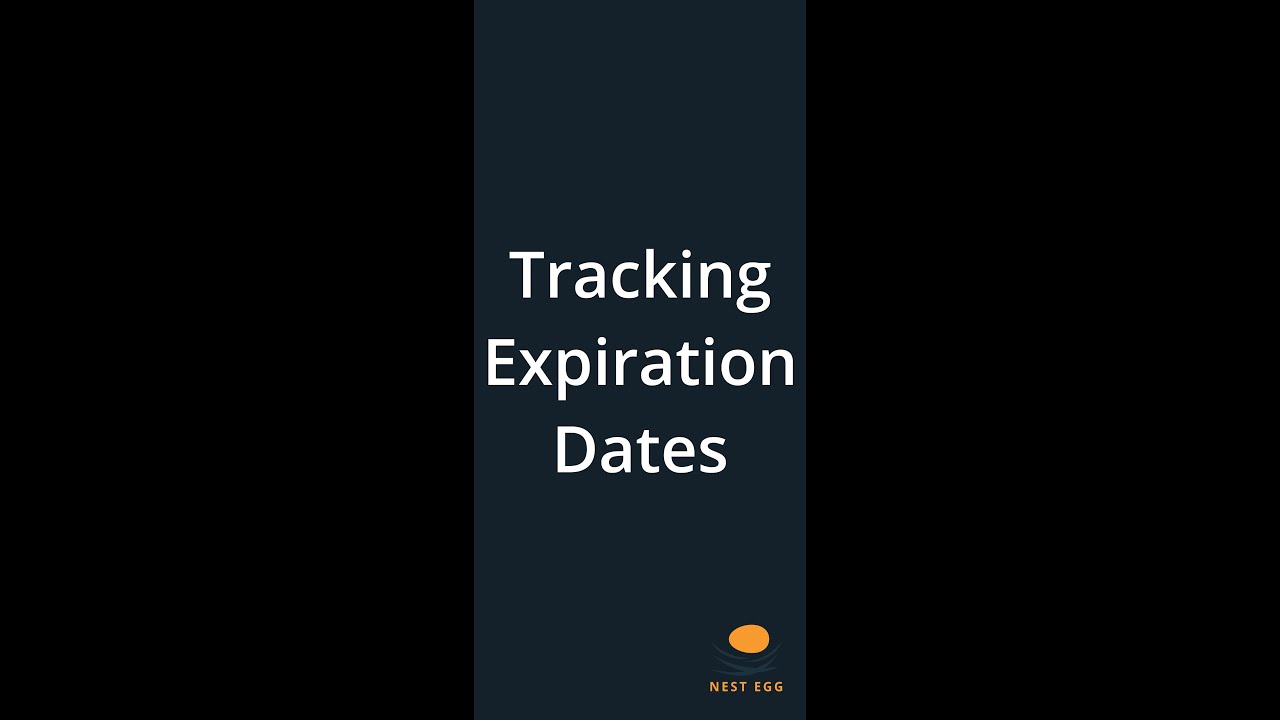Home Pantry Inventory Expiration Date Tracking in the Nest Egg® App