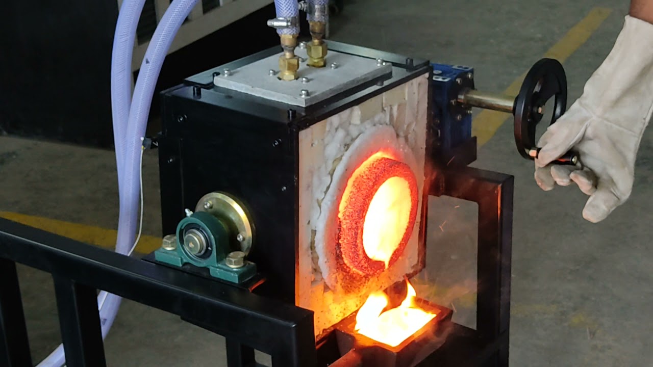 Gold & Silver melting furnace with tilting unit