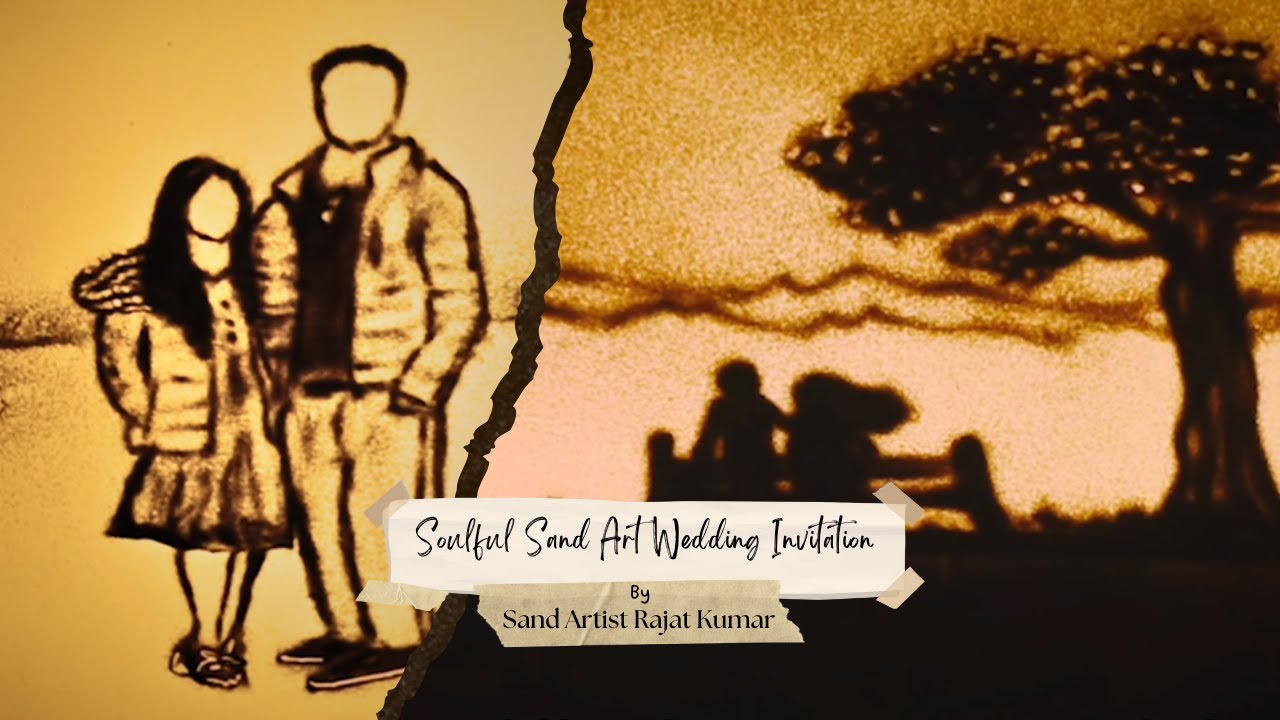 Magical Wedding Invitation in Sand Art | 'Mast Magan' Love Story | Sand Art Story | Wedding Sandart