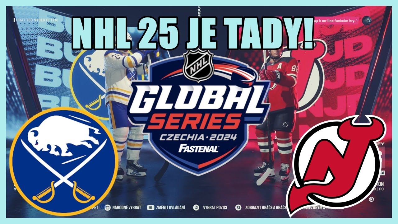 🏒NHL 25 JE KONEČNĚ TADY!!!  BUFFALO SABRES VS NEW JERSEY DEVILS-NHL GLOBAL SERIES|NHL25|PS5