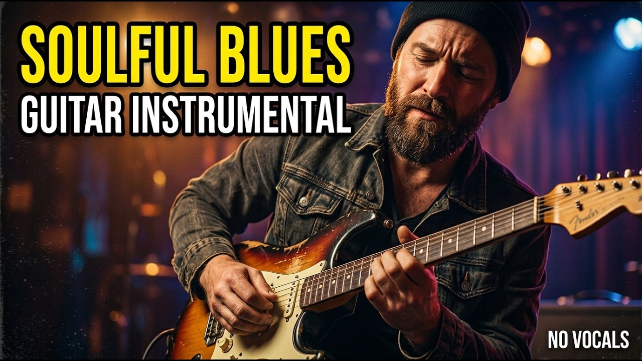 Late Night Slow Blues Guitar 🎸 Emotional Blues Solo for Deep Relaxing and Stress Relief