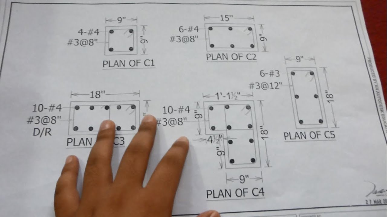 Real Column Construction Drawing plan reading | Tips & Tricks in Urdu/Hindi
