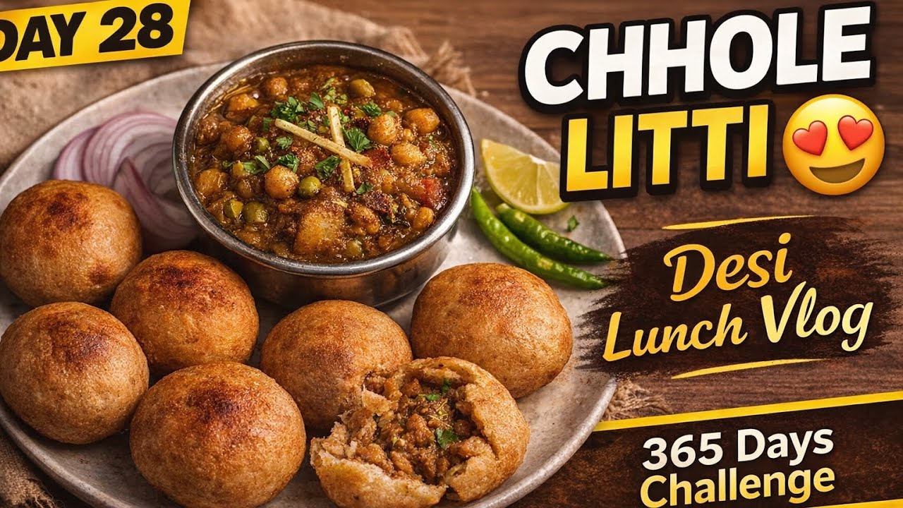 DAY 28 OF 365 DAYS CHALLENGE🔥 Desi Chhole Litti😋 Ghar Ka Swad | Daily Vlogs #vlogs 