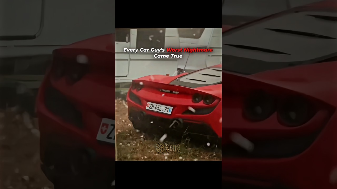 A $500,000 Ferrari Trapped In A Giant Hailstorm 💀⛈️