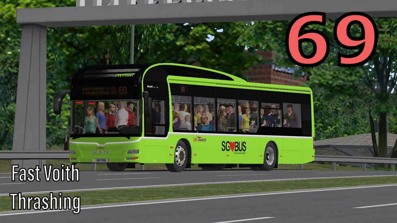[OMSI 2] Fast Kickdowns MAN A21 Voith on 69 | Great Grundorf 2 (Singapore Mod)