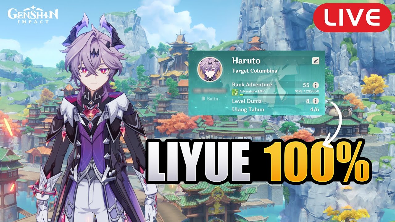 🔴(LIVE) PART 4 HARUTO EKSPLORE LIYUE - JOKI GENSHIN di @kummoto_gaming_store【Genshin Impact】