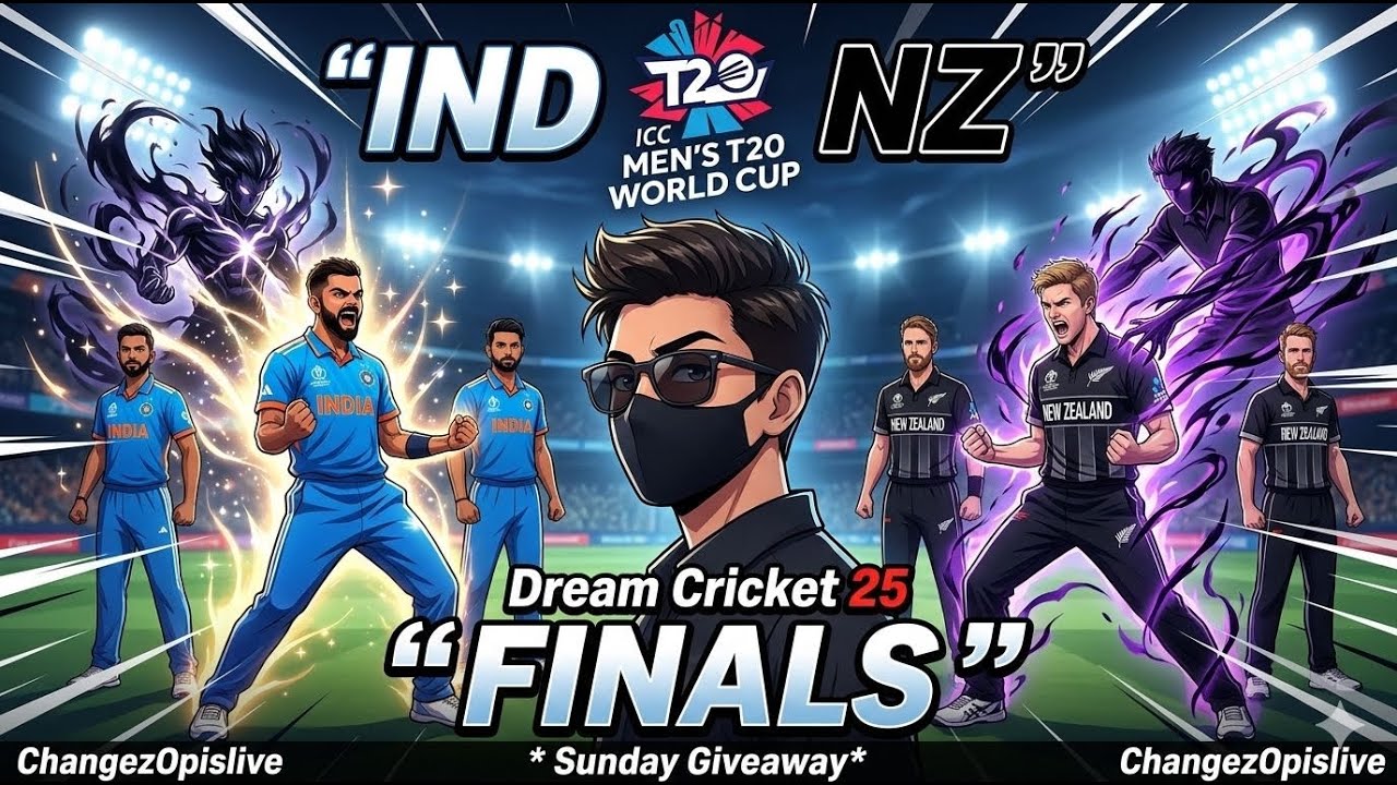 🍻D25 - FINAL INDIA vs NZ and Mega Giveaway With Dream Cricket | ChangezOpislive | DC25
