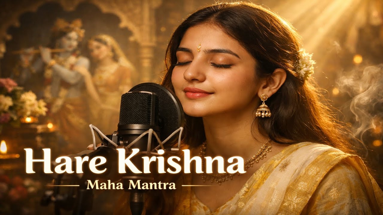 Hare Krishna Maha Mantra 🌸 Peaceful Krishna Bhajan | Hare Krishna Hare Rama | Deep Meditation