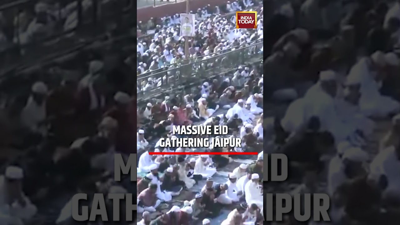 Huge Crowd Gathers At Jaipur Eidgah For Eid Ul-Fitr Namaz