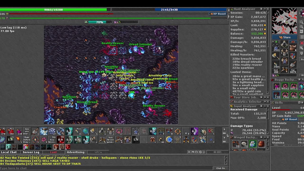 EK 646 Arnoldxp #148 Cuántos tibia coins se producen en Gold token (skill Axe 119)