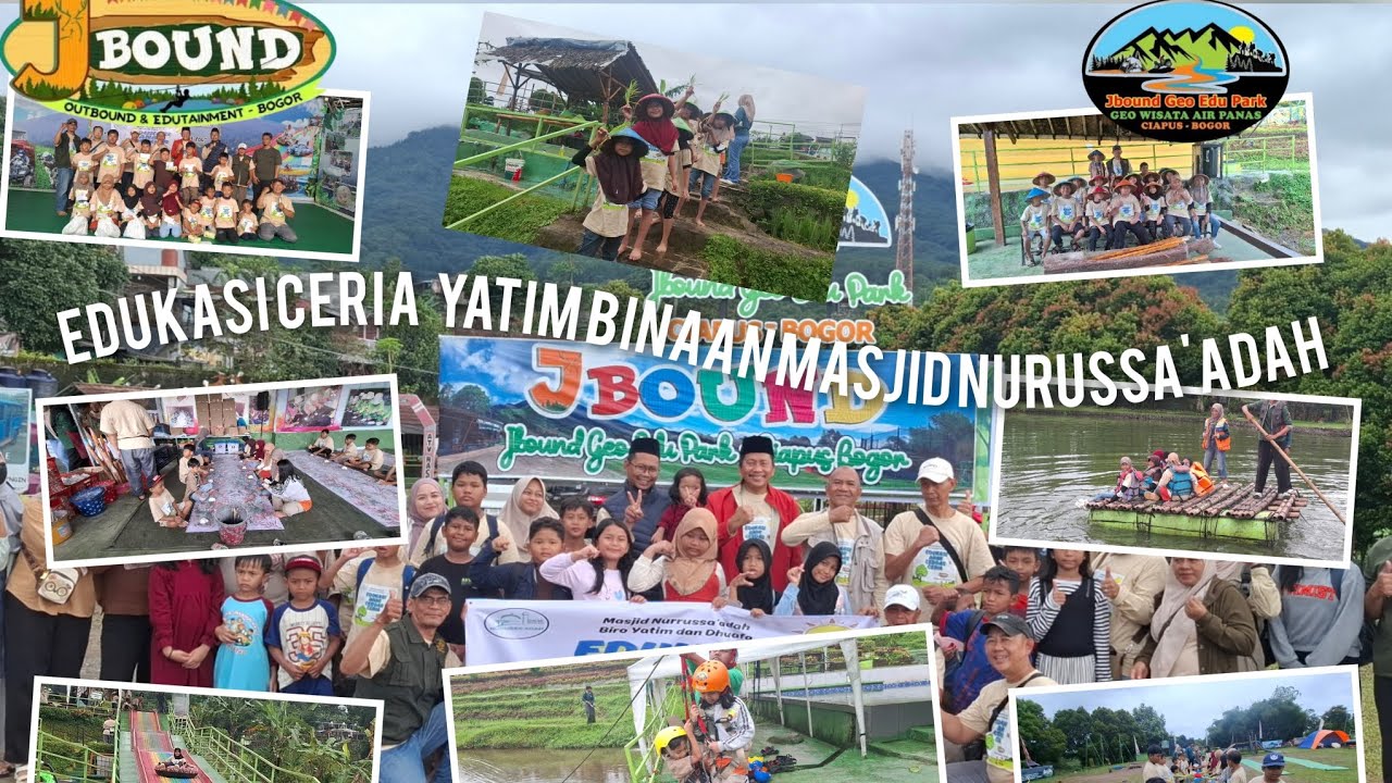 Wisata Edukatif Cerdas Ceria Yatim  Binaan Masjid Nurussa'adah  di Jbound Geo Edu Park Ciapus Bogor 