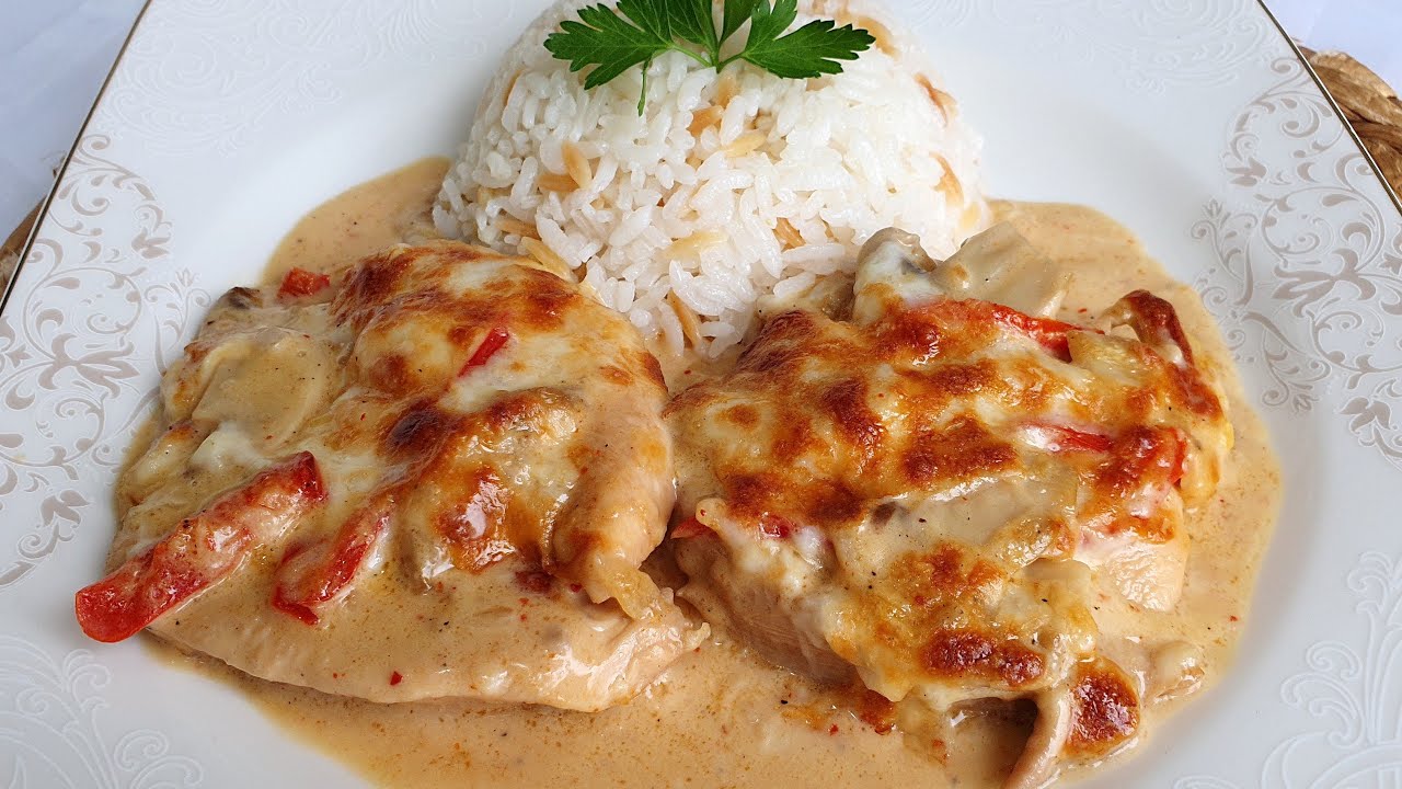 РЕЦЕПТ КРЕМ ДЛЯ КУРИЦЫ В ДУХОВКЕ С ГРИБАМИ